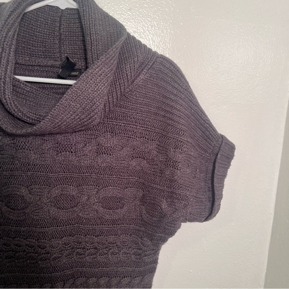 Nine West Jeans Turtleneck Sweater Dark Gray Cableknit S - Picture 4 of 9